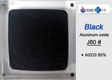 Μαύρο Al2O3 80% ελάχιστο J16# μέσων ανατίναξης οξειδίων αλουμινίου υψηλής αγνότητας - J240#
