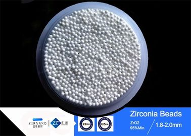 Λαμπρό άσπρο χρώμα 95 σταθεροποιημένο Yttria Zirconia λείανσης μέσων υψηλό μεγεθών λουριών πολυ