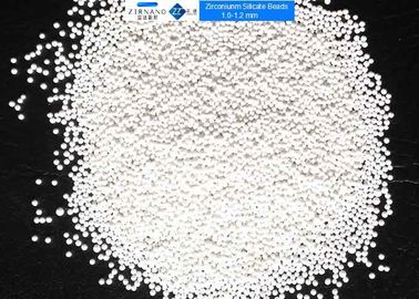 Κεραμικές αλέθοντας χάντρες πυριτικών αλάτων ζιρκονίου σφαιρών μέσων 65% ZrO2 1,0 - 1,2 χιλ. για το φυτοφάρμακο