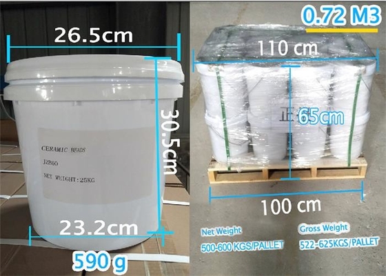 700HV κεραμικές χάντρες B20 B40 B60 Zirconia μέσων ανατίναξης για τον καθαρισμό επιφάνειας σωλήνων χάλυβα