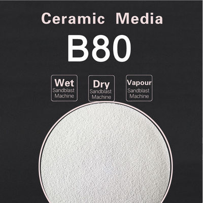 B80 Ceramic Beads Blasting Media 0.125-0.212 mm certificate of origin available